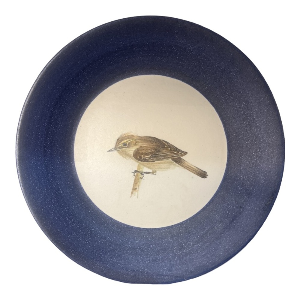 Marcel Guillot Pattery Blue and White Bird Plate #7